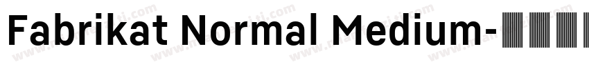 Fabrikat Normal Medium字体转换